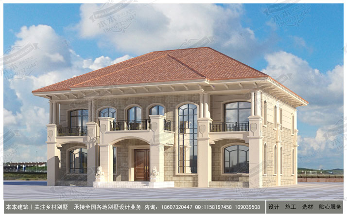 新農(nóng)村二層經(jīng)典歐式自建別墅設(shè)計(jì)