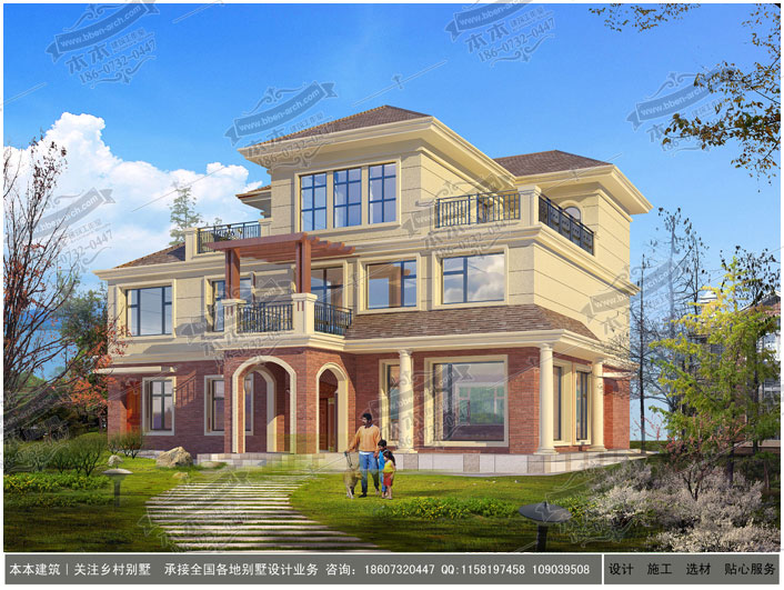 自建房屋_三層帶游泳池簡(jiǎn)歐別墅設(shè)計(jì)