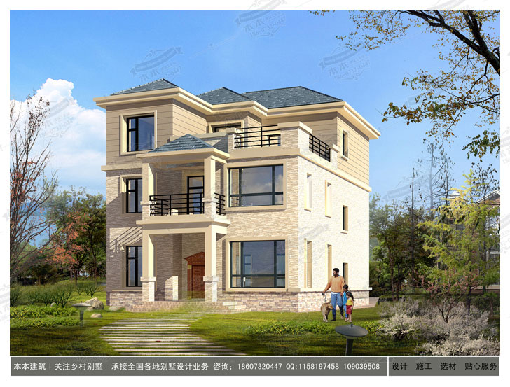 農(nóng)村三層自建小別墅設(shè)計(jì)