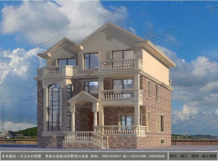 鄉(xiāng)村別墅設(shè)計(jì)_三層帶架空層歐式別墅設(shè)計(jì)