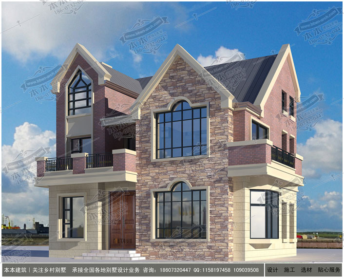 新農(nóng)村自建別墅設(shè)計(jì)_二層英式風(fēng)格帶閣樓房屋設(shè)計(jì)