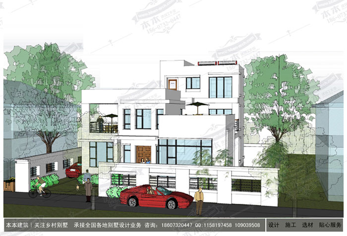 三層經(jīng)典現(xiàn)代風(fēng)格別墅設(shè)計(jì)