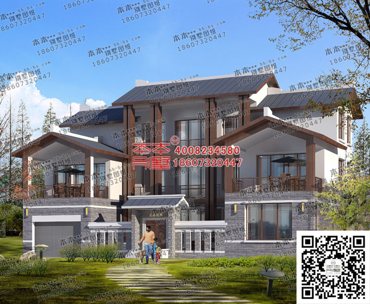 新農(nóng)村別墅|新中式小四合院也可建得很漂亮