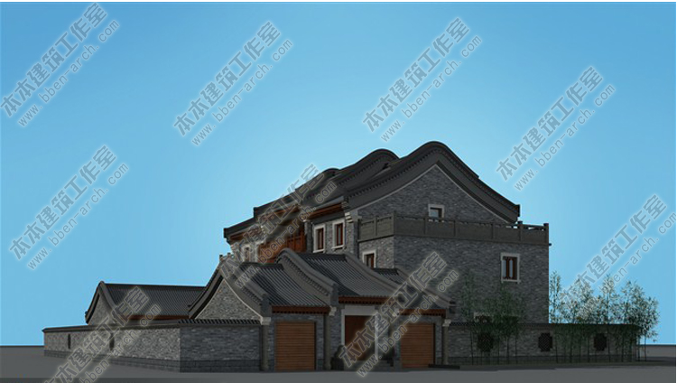 農(nóng)村私人別墅自建四合院設(shè)計(jì)鑒賞（含效果圖實(shí)景圖）